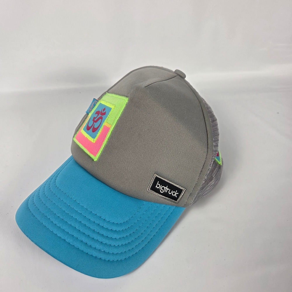Bigtruck Lake Tahoe Om Symbol Grey Blue Mesh Trucker Hat Snapback Cap b-58